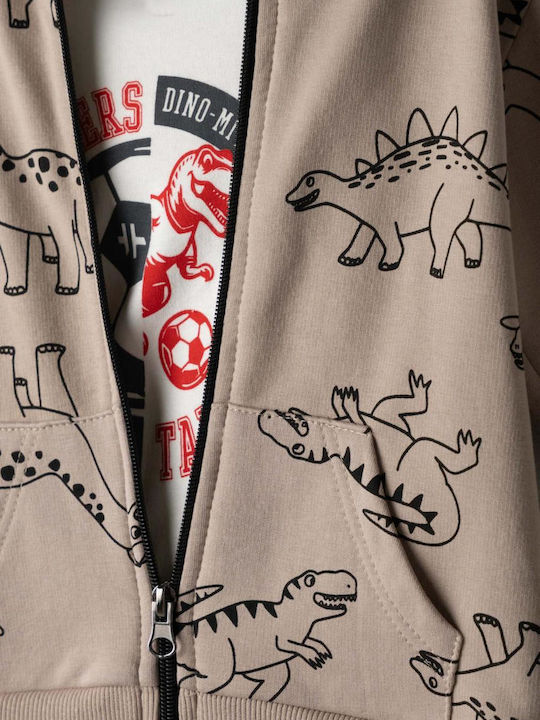 Kinderbekleidungssets mit Hosen Winter 3 Stück Beige Dinomite