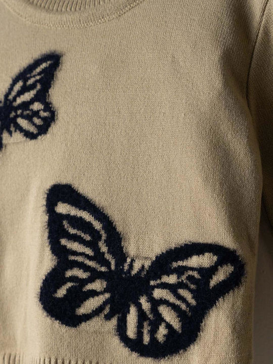 Kids Set with Skirt Winter 2 Pieces Beige