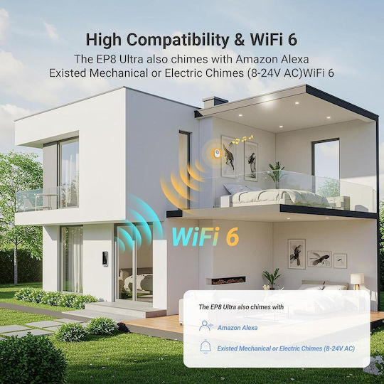 Ezviz Комплект за видеодомофон Wi-Fi Сребрист
