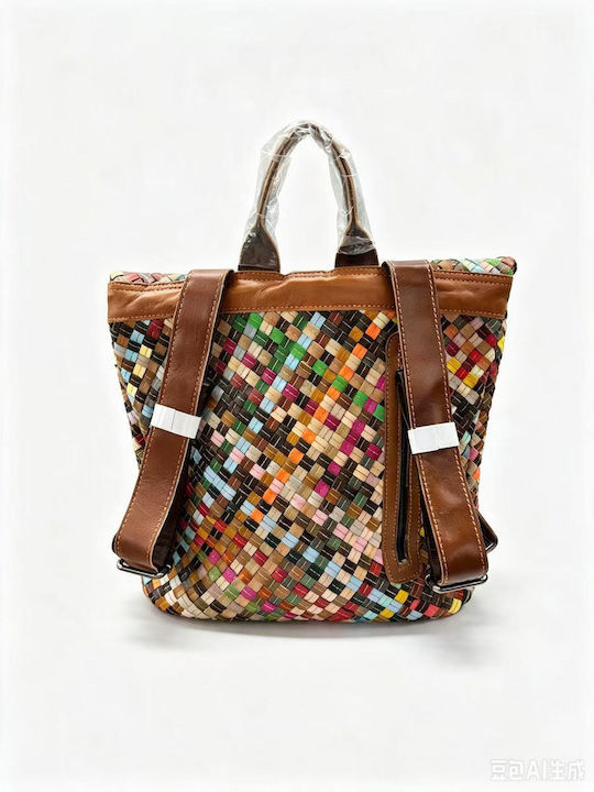Geantă Dama Tote Din Piele Multicolor
