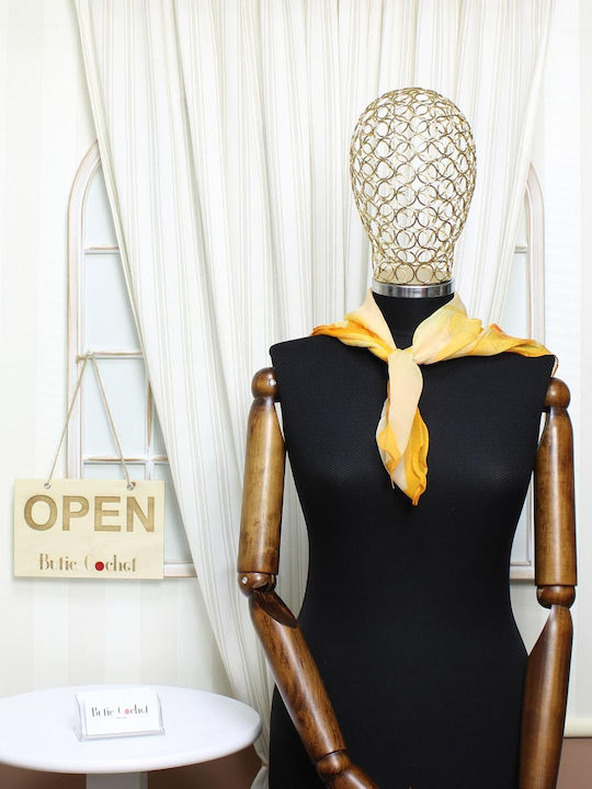 ButicCochet Fular Mătase Pentru Femei Portocaliu