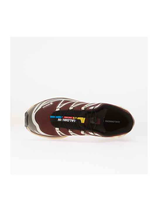 Xt-6 Gtx Men's Sport Shoes Trail Running Brown Waterproof with Gore-Tex Membrane