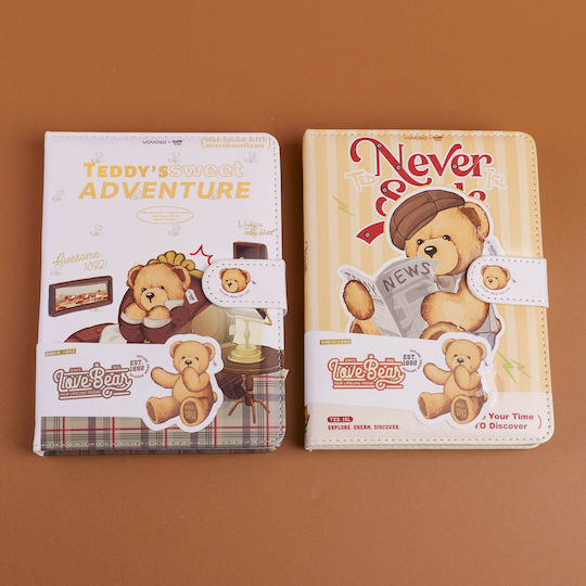 Teddy Island Notebook with Magnetic Clasp Multicolour
