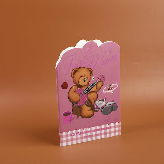 Teddy Island Notebook A5 Pink