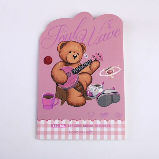Teddy Island Notebook A5 Pink