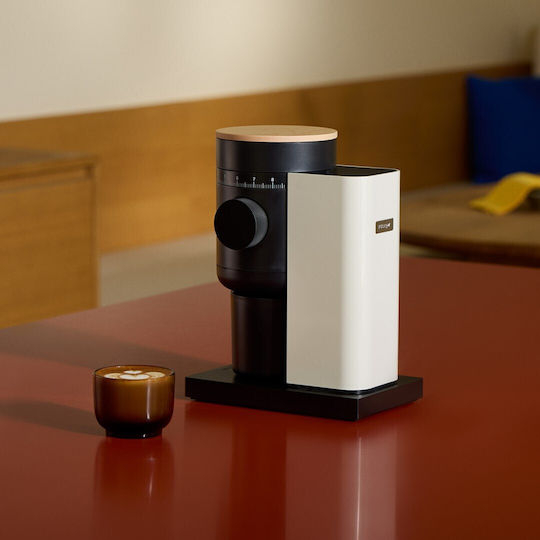 Fellow Opus Gen 2 Elektrische Kaffeemühle mit Getreidekapazität 110gr und 10 Mahlstufen Beiges