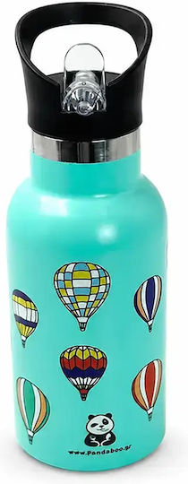 Pandaboo School Insulated Handheld Lunch Bag 0.85 Litre Hot Air Balloons Set with 350ml Thermos