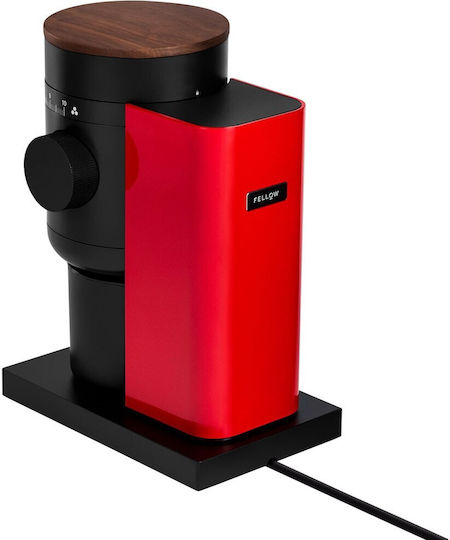 Fellow Opus Gen 2 Elektrische Kaffeemühle mit Getreidekapazität 110gr und 10 Mahlstufen Rot
