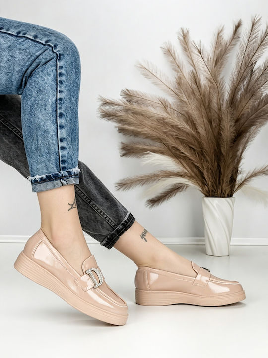 Mocasini Dama Din Piele Roz