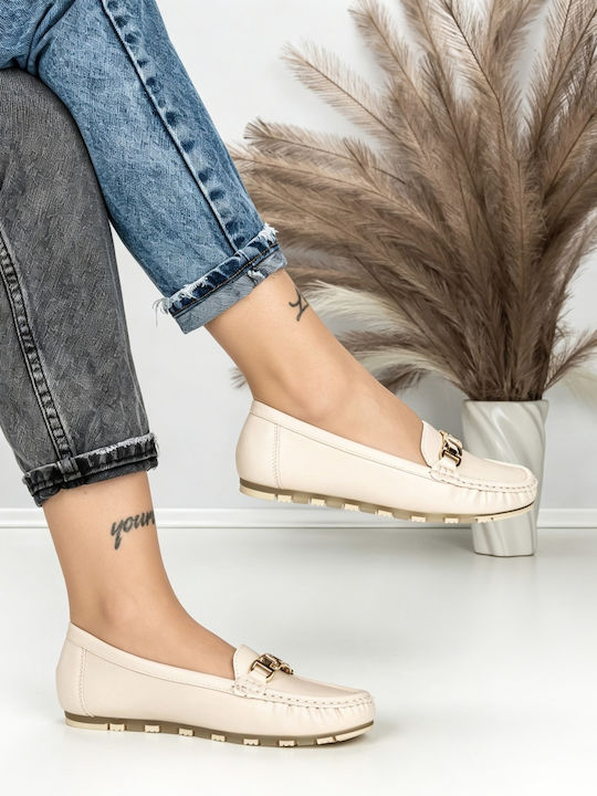Mocasini Dama Bej