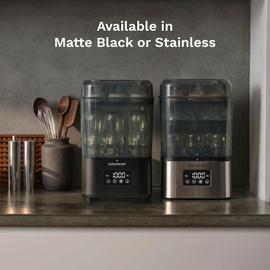 Baby Brezza SuperQuick 10 Електрически Бебешки Стерилизатор за Бебешко Шише Stainless Steel
