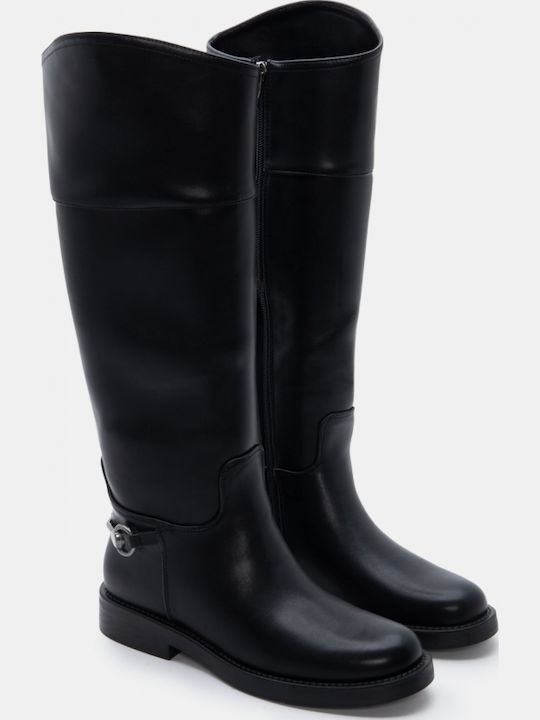Wildleder Damenstiefel Schwarz