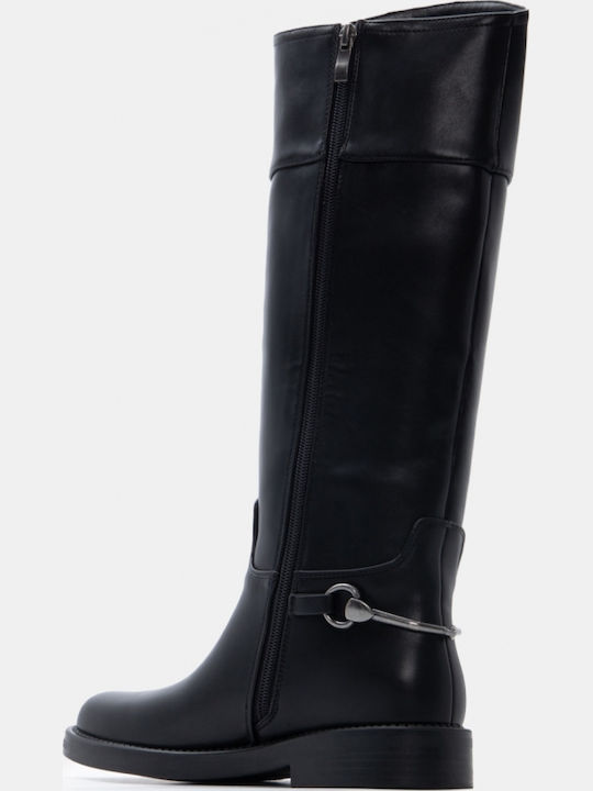 Wildleder Damenstiefel Schwarz