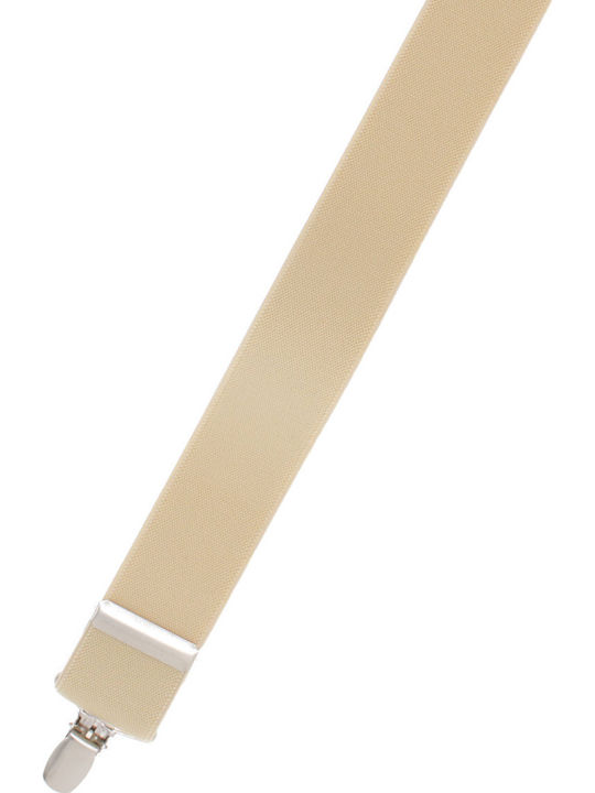 Breteli Unisex Pentru Adulți ButicCochet Din Material Sintetic Elastic 3 Cleme Metalice 35 Mm Bej Br512