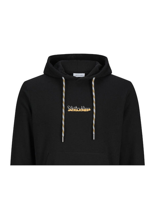 Jack & Jones Sweat Φούτερ Black με Κουκούλα