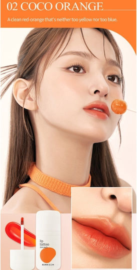 Berrisom Lip Tattoo Υγρό Κραγιόν 01 Red Core 6gr