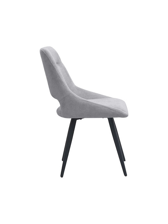 Firenze Dining Chairs with Fabric Upholstery Grey 2 pcs 51x60x81cm