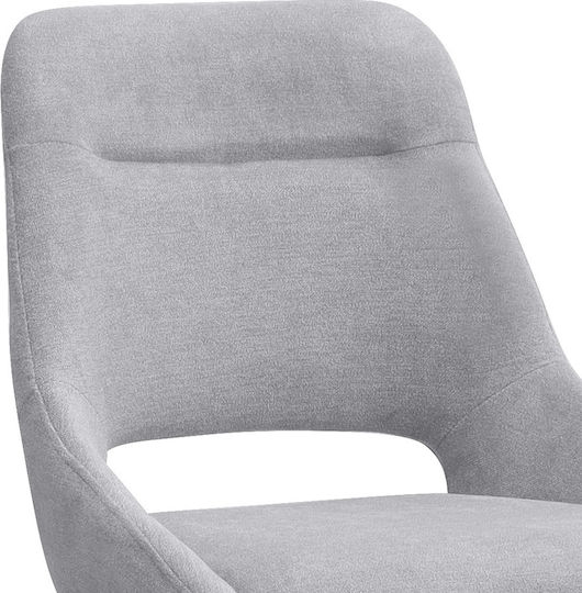 Firenze Dining Chairs with Fabric Upholstery Grey 2 pcs 51x60x81cm