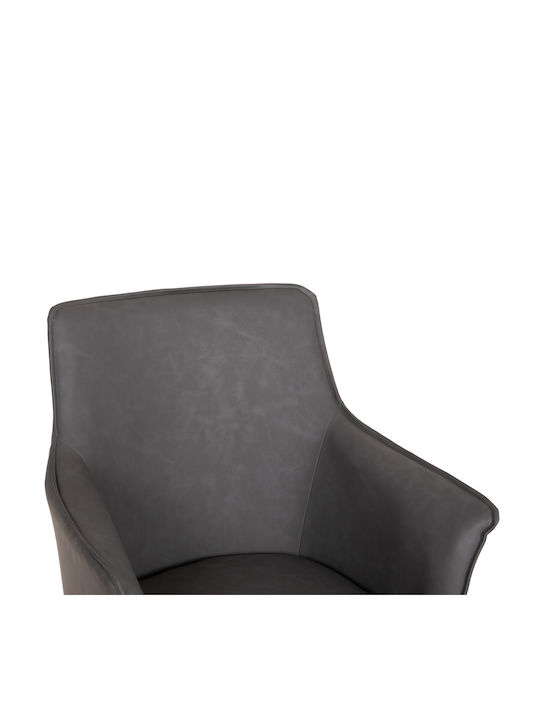 Mell Dining Chairs with Artificial Leather Upholstery Smoky Grey 2 pcs 59x57x85cm