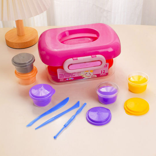 Spielset Modellierknete aus Knete mit 12 Farben für 3+ Jahre