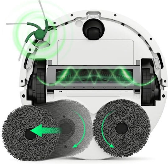 iRobot Roomba Plus 515 Combo + AutoWash Dock Робот Прахосмукачка с Лазерно Картографиране и Всмукателна Мощност 22000Pa Бяла