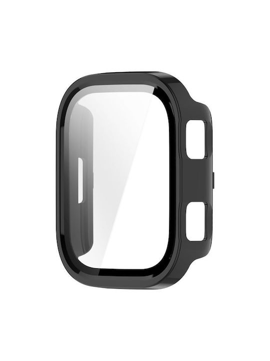 Πλαστική Θήκη με Τζαμάκι σε Μαύρο χρώμα για Amazfit Bip Max
