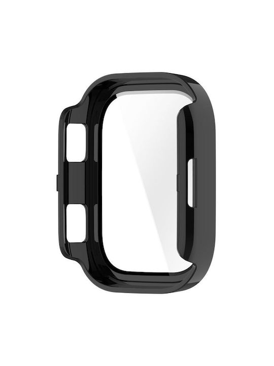 Πλαστική Θήκη με Τζαμάκι σε Μαύρο χρώμα για Amazfit Bip Max