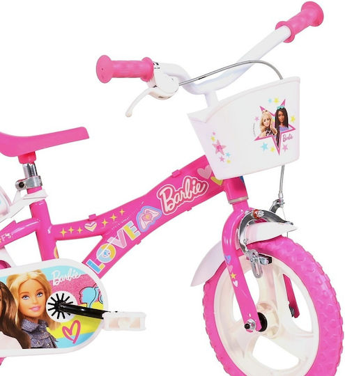 Dino Bikes Barbie 12 Zoll Kinderfahrrad Stadt Rosa