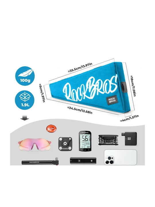Rockbros Τσαντάκι Σκελετού Ποδηλάτου 1.9lt Μπλε