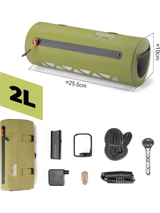 Rockbros Road To Sky Bicycle Handlebar Bag 2lt Green