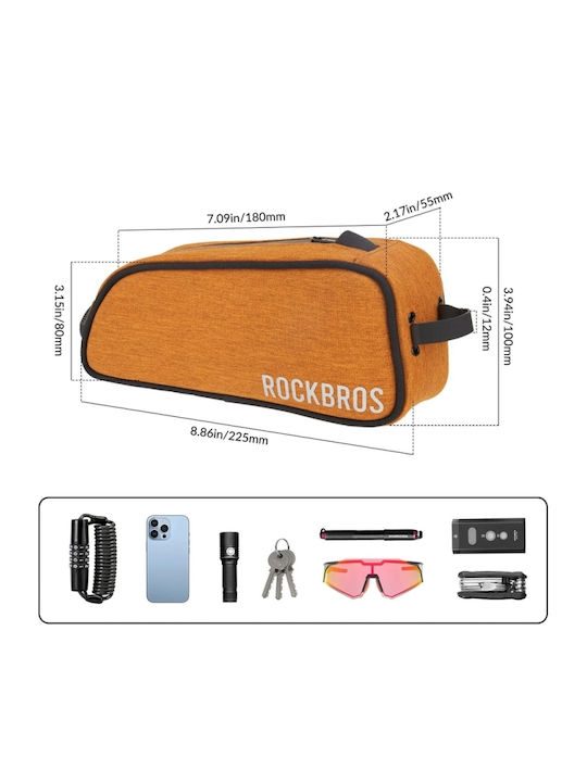 Rockbros Road To Sky Bicycle Frame Bag 0.7lt Orange