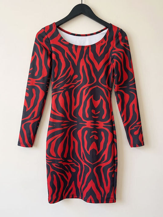 Midi Rochie Roșu, Cenușiu