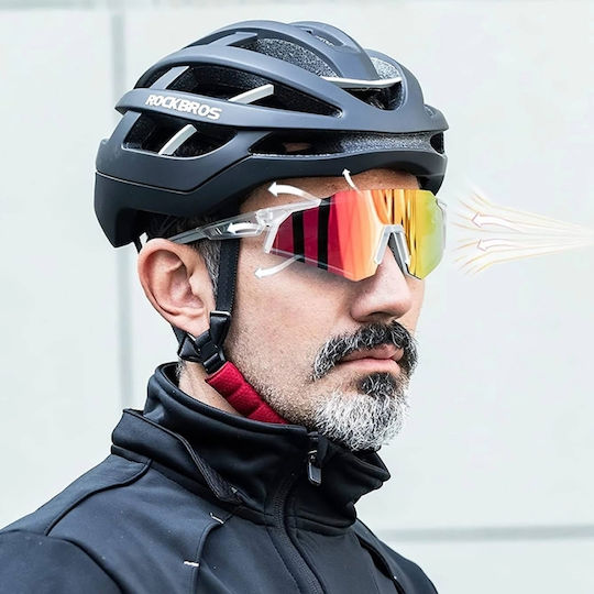 Rockbros Fahrradbrillen Mit Weißem Rahmen Und Photochrom Linsen