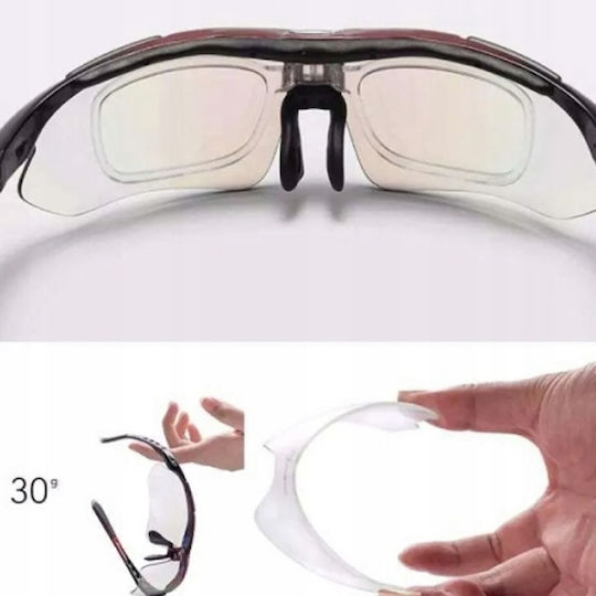 Rockbros Γυαλιά Ποδηλασίας με Μαύρο Σκελετό και Polarized / Διάφανους Φακούς