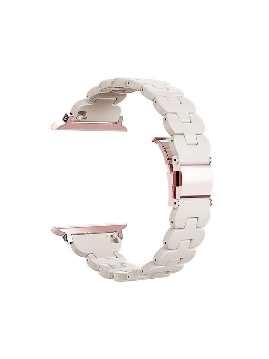 Λουράκι Resin Bracelet Beige Apple Watch 38 40 41 42mm Series 10/11 Λουράκι Resin Bracelet Beige Apple Watch 38 40 41 42mm Series 10/11