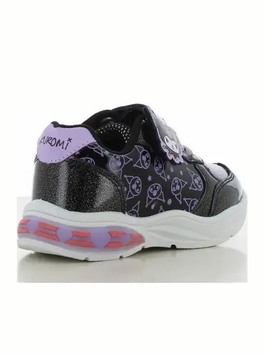 Hello Kitty Kuromi Παιδικά Sneakers με Φωτάκια Μαύρα