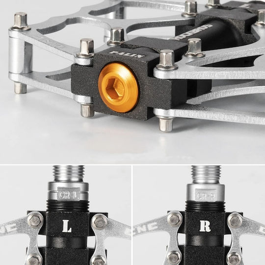 Rockbros Pedale de bicicletă Platformă Argintii