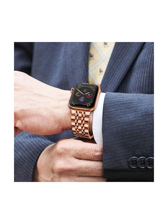 Wiwu Curea Oțel inoxidabil Aur (Apple Watch 44/45/46mm/Ultra 49mm)