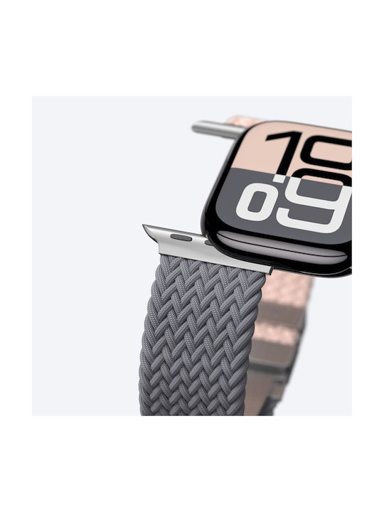 Комплект 2 Amazingthing Blend Каишки Apple Watch 45 46 49mm Розово-сив/розов