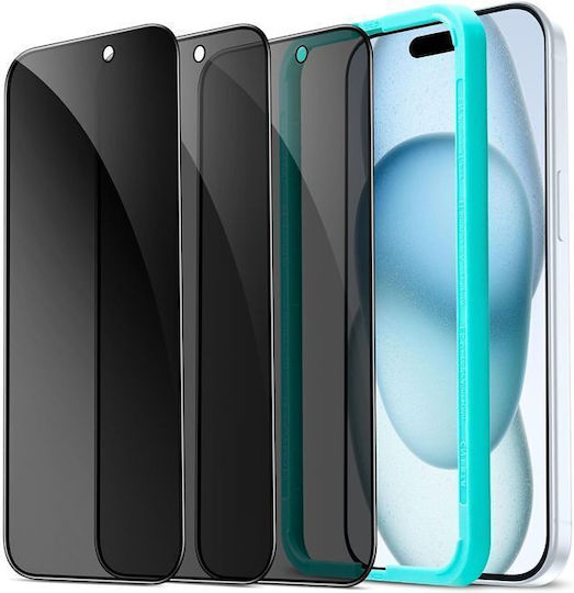 ESR Privacy Tempered Glass 3τμχ (iPhone 15)