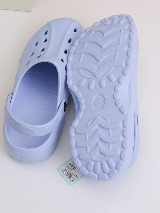 Damen Holzschuhe Blau