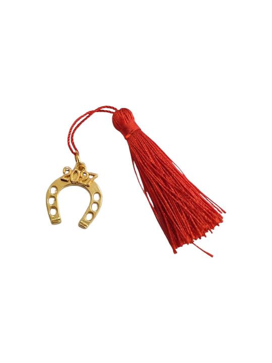 Kalliopi Silver Handmade Hanging New Year's Lucky Charm Horseshoe Gold 2027 2x3cm
