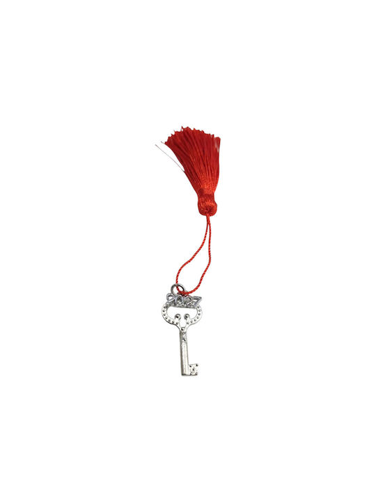 Kalliopi Silver Handmade Hanging New Year's Lucky Charm Silver Key 2027 3.2cm