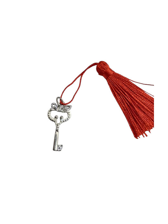 Kalliopi Silver Handmade Hanging New Year's Lucky Charm Silver Key 2027 3.2cm