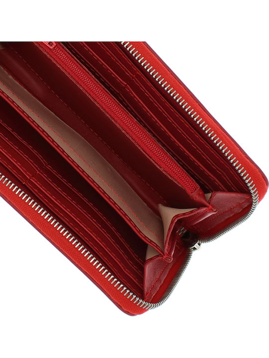 Portofel Dama Mare Din Piele Burgundy