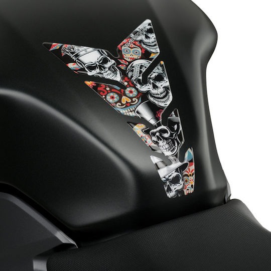 Puig Skull Party Adhesive Tank Protection Universal Medium Multicolour