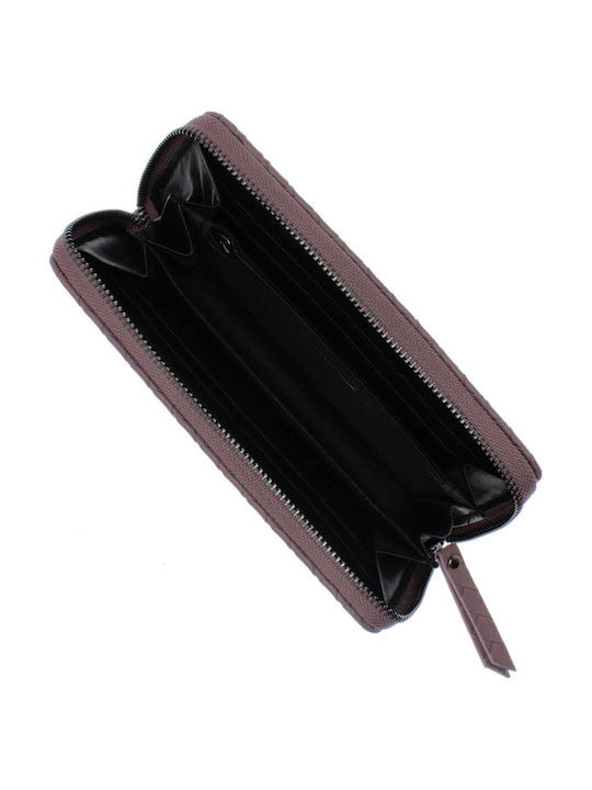 Große Leder Damenbrieftasche Lila
