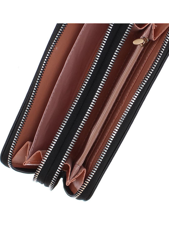 Portofel mare de carduri pentru femei negru