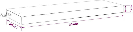 vidaXL Μαξιλάρι για Παγκάκι Παλέτας Soest Κόκκινο 40x110εκ.
