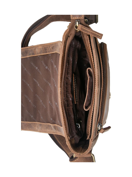 Geantă bărbătească din piele de umăr / tip crossbody maro